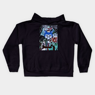 MaleMask NFT with AnimalEye Color and DarkSkin Color - Unnamed Kids Hoodie